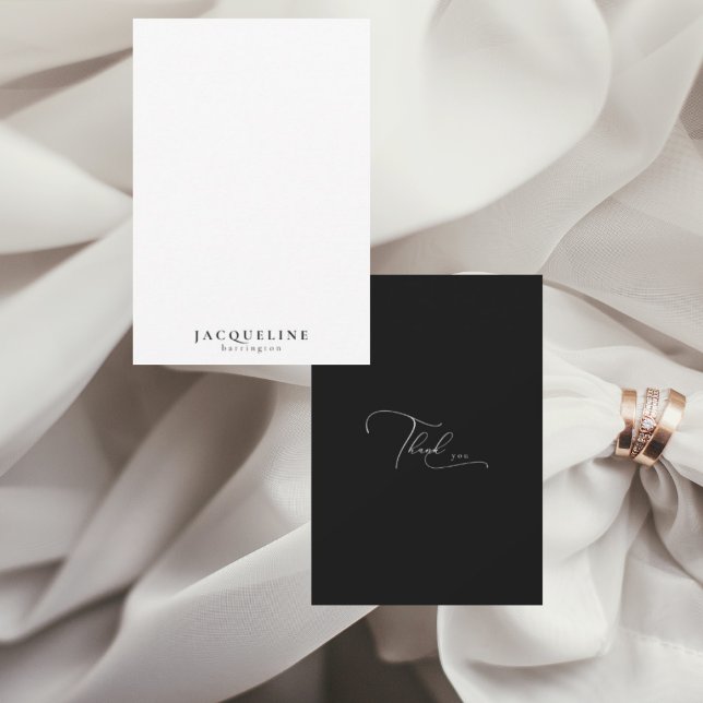 Ever Yours B/W Custom Thank You Card (Creator Uploaded)