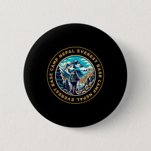 Everest Base Camp Nepal Mountain Everest View Hiki 6 Cm Round Badge