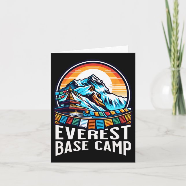 Everest Base Camp Prayer Flags Nepali Himalayan Hi Card (Front)