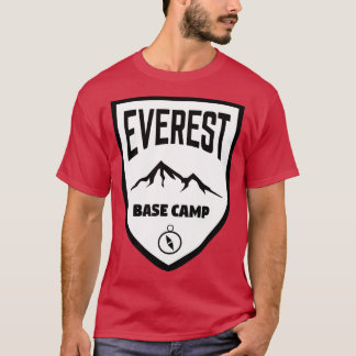 Everest Base Camp Shield Black and White Classic T T-Shirt