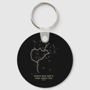 Everest Base Camp Trek Everest Hiking Map Key Ring