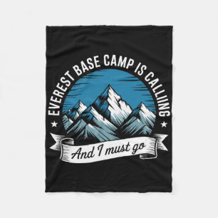 Everest Byse Camp, Outdoor Snow Mountain Adventure Fleece Blanket