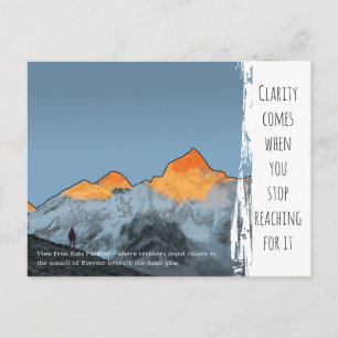 Everest Sunrise Kala Patthar Motivational Holiday Postcard