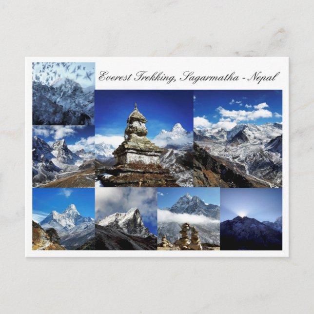 Everest Trekking, Sagarmatha Park, Himalayas Nepal Postcard (Front)