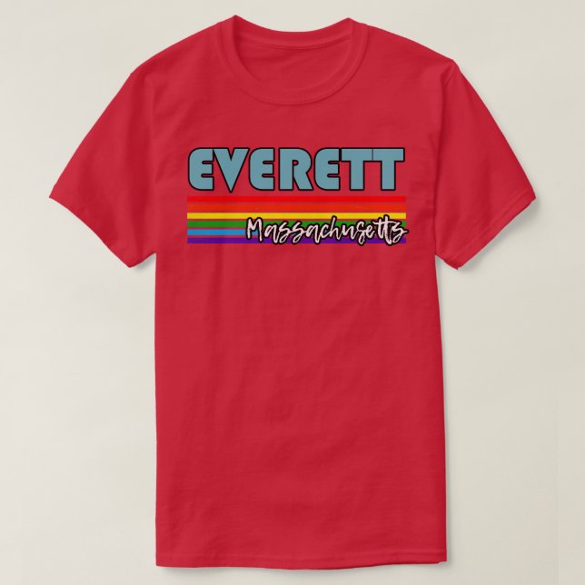 Everett Massachusetts Pride  Everett LGBT Gift LGB T-Shirt (Design Front)