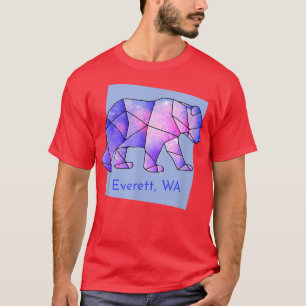 Everett WA Galaxy Bear Abstract Geometrical Animal T-Shirt