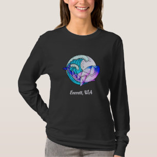 Everett Wa Japanese Paint Geometric Orca Killer Wh T-Shirt