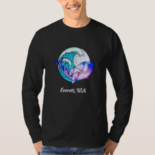 Everett Wa Japanese Paint Geometric Orca Killer Wh T-Shirt