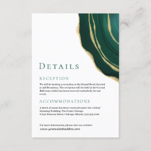 Everglade green agate gemstone  enclosure card