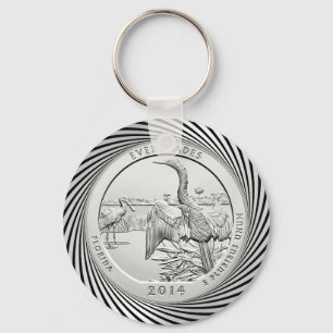 EVERGLADES COIN KEY RING