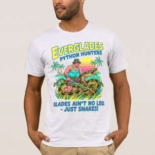 Everglades Florida man Snake Wrangler T-Shirt