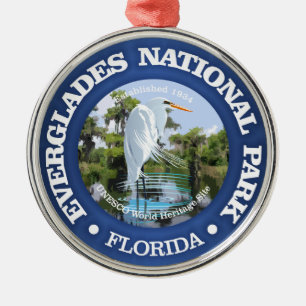 Everglades National Park (egret) Metal Tree Decoration
