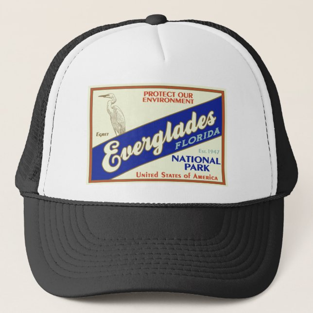 Everglades National Park (Egret) Trucker Hat (Front)