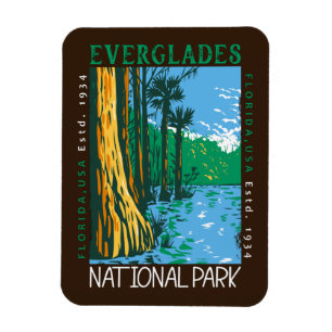 Everglades National Park Florida Distressed Retro Magnet