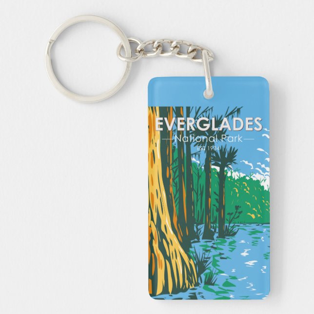  Everglades National Park Florida Double Sided Key Ring (Front)
