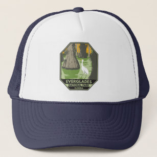 Everglades National Park Florida Egret Vintage  Trucker Hat