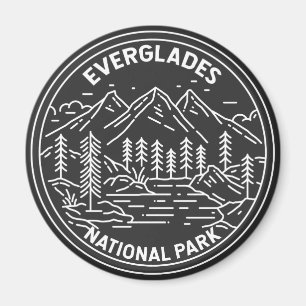 Everglades National Park Florida Monoline  Magnet