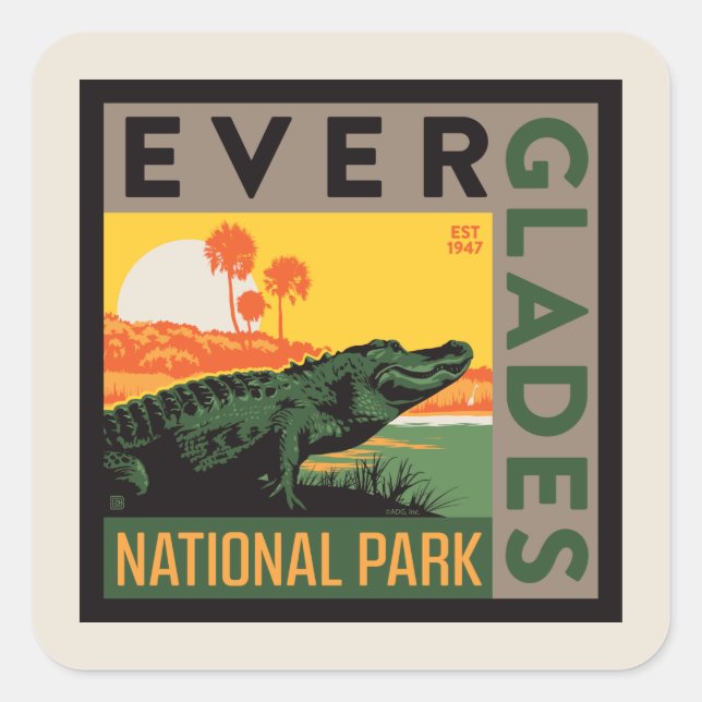 Everglades National Park | Florida Square Sticker (Front)