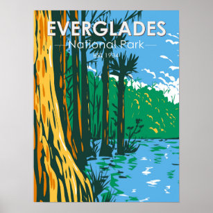 Everglades National Park Florida Vintage Poster