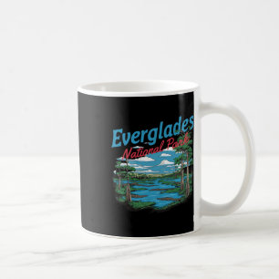 Everglades National Park Illustration Hiking Retro Coffee Mug