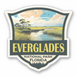 Everglades National Park Illustration Travel Art