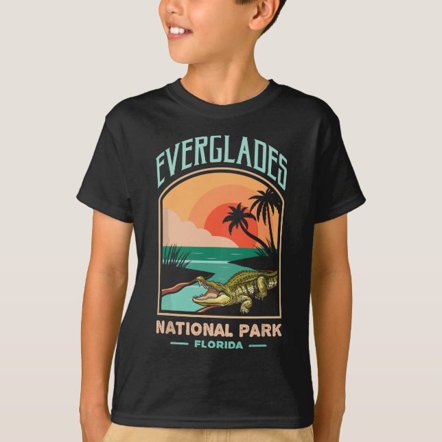 Everglades National Park US Crocodile Florida Alli T-Shirt (Front)
