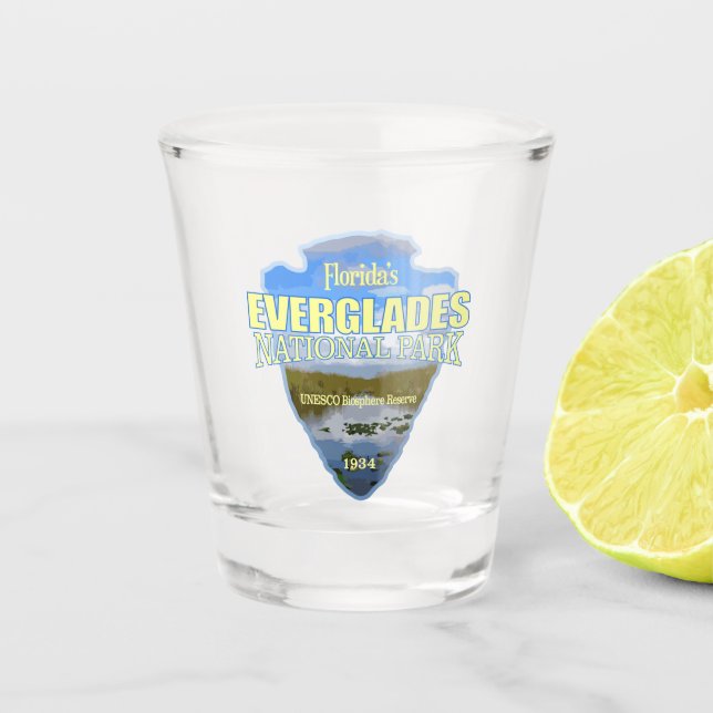 Everglades NP (arrowhead) Shot Glass (Front)