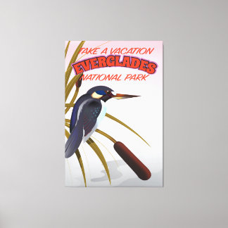 Everglades vintage travel poster. canvas print