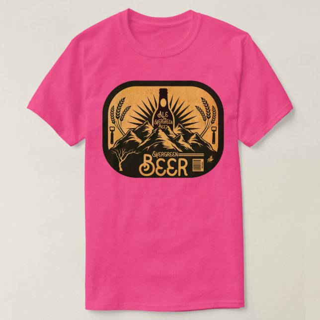 Evergreen Ale Beer T-Shirt (Design Front)