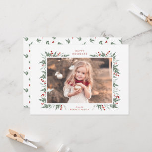 Evergreen and Berries Card