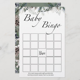 Evergreen baby bingo game