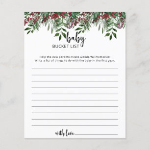 Evergreen Baby bucket list game