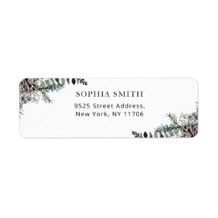 Evergreen baby it's cold outside baby shower label