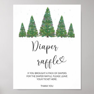 Evergreen Baby it's cold outside diaper raffle Po Poster