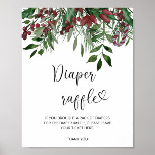 Evergreen Baby it's cold outside diaper raffle  Poster