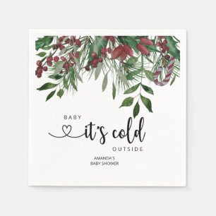 Evergreen Baby it's cold outside Napkin