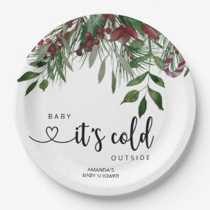 Evergreen Baby it's cold outside Paper Plate