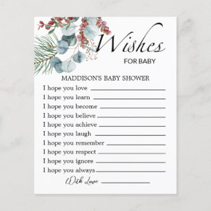 Evergreen baby it's cold outside wishes for baby 