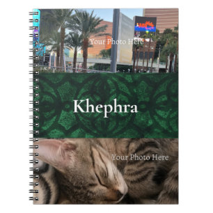 Evergreen Batik Name and Photo Collage Notebook