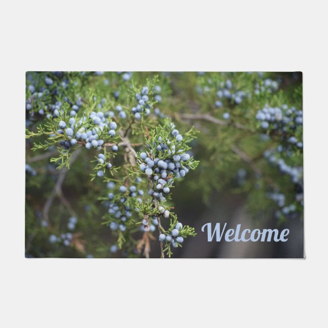 Evergreen Blueberries Welcome Mat (Front)