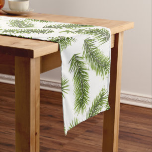 Evergreen Branch Pattern  Long Table Runner