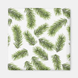 Evergreen Branch Pattern Magnet