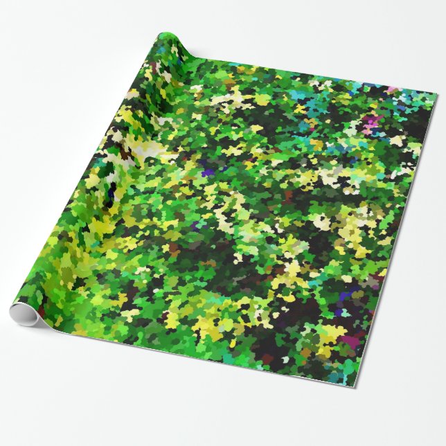 Evergreen Camo Wrapping Paper (Unrolled)