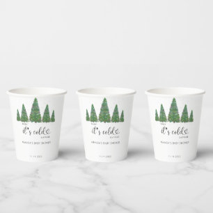 Evergreen Christmas Baby it's cold outside Paper Cups