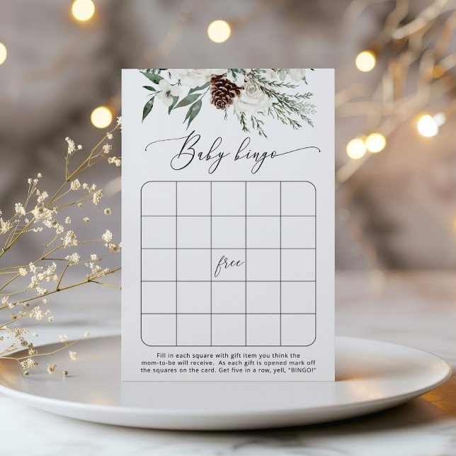 Evergreen Christmas baby shower bingo game (Creator Uploaded)