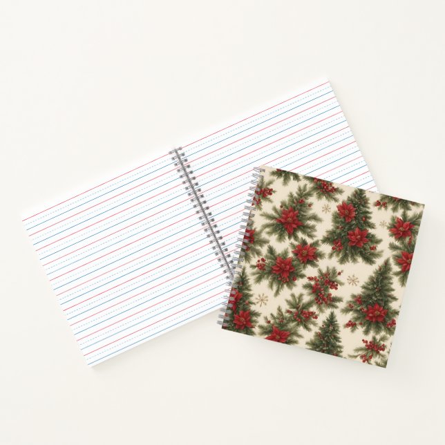 Evergreen Christmas Charm Spiral Notebook (Inside)