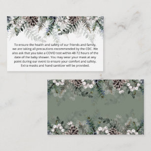 Evergreen Christmas Custom notes Enclosure Card