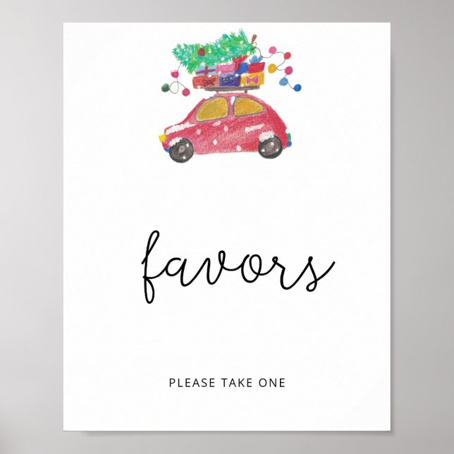 Evergreen christmas Favours Poster (Front)