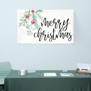 Evergreen Christmas Holiday Banner