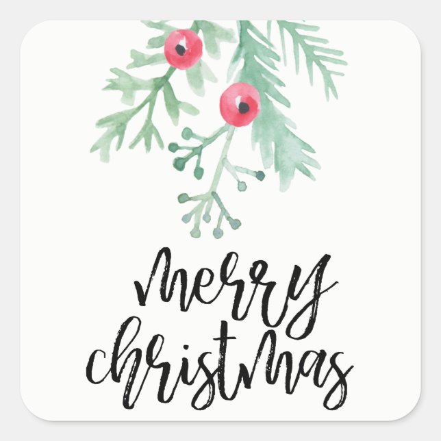 Evergreen Christmas Holiday Sticker (Front)